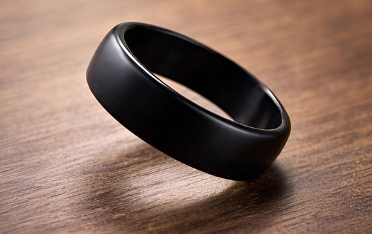 Minimalist Matte Black Ring