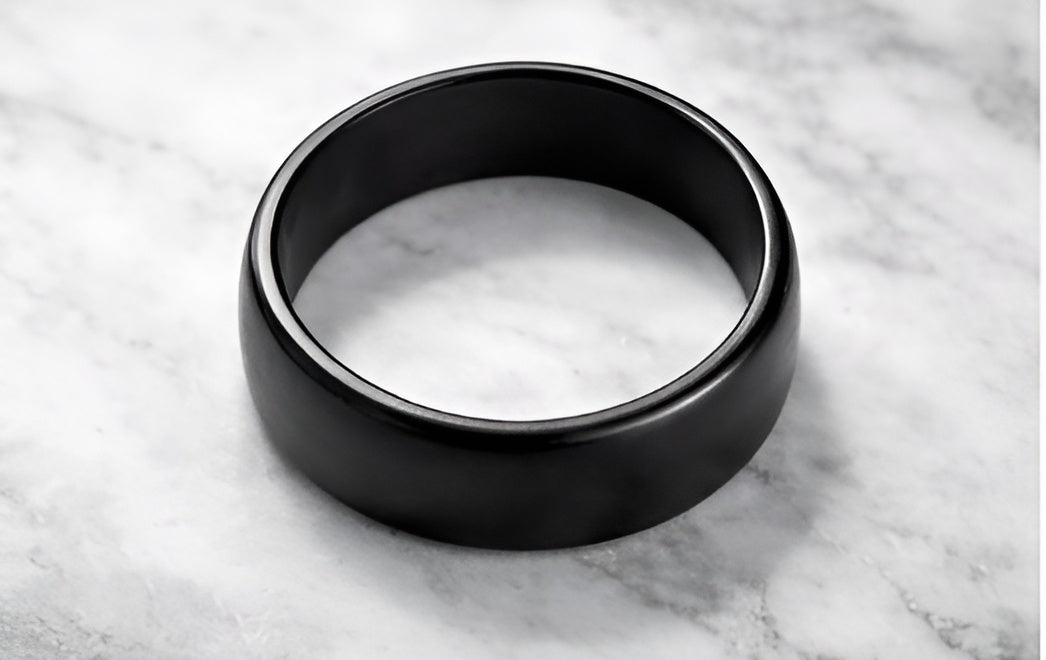 Minimalist Matte Black Ring