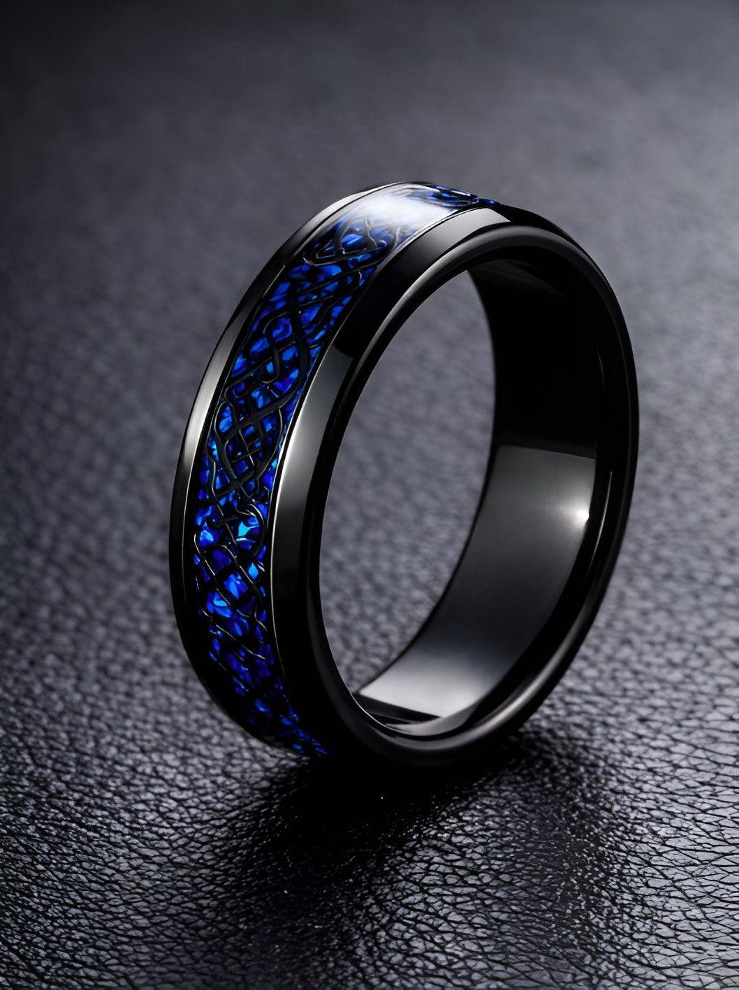 Midnight Celtic Sapphire Ring