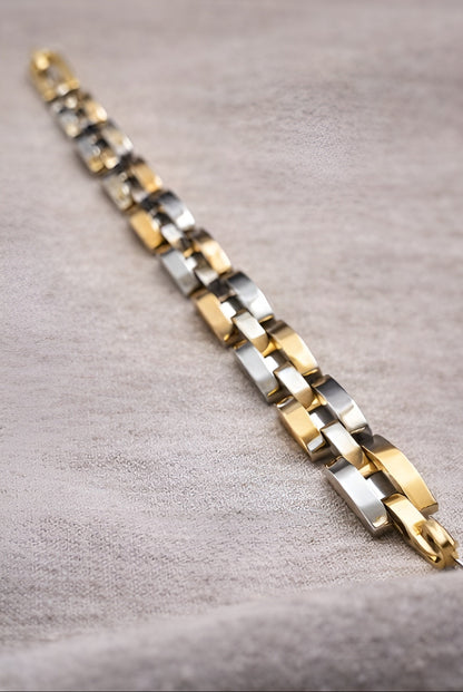 Apex Two-Tone Chain Bracelet