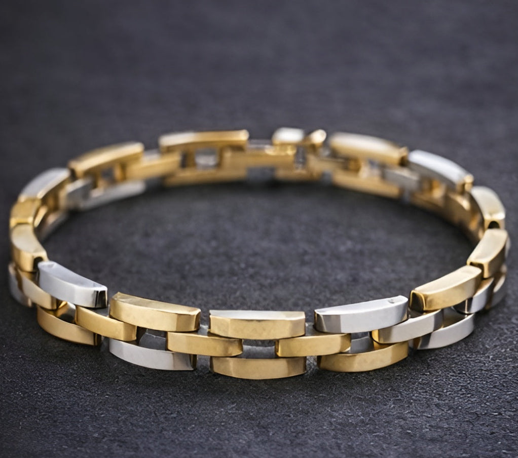Apex Two-Tone Chain Bracelet