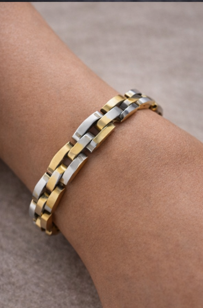 Apex Two-Tone Chain Bracelet
